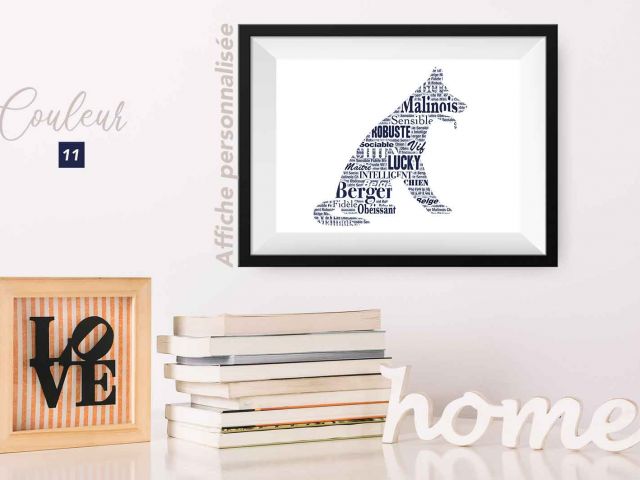 Image Berger belge Malinois typographique