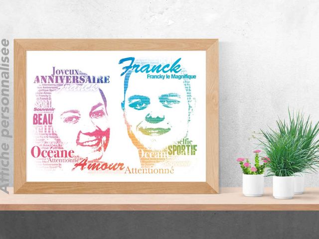 Image Portrait typographique de couple