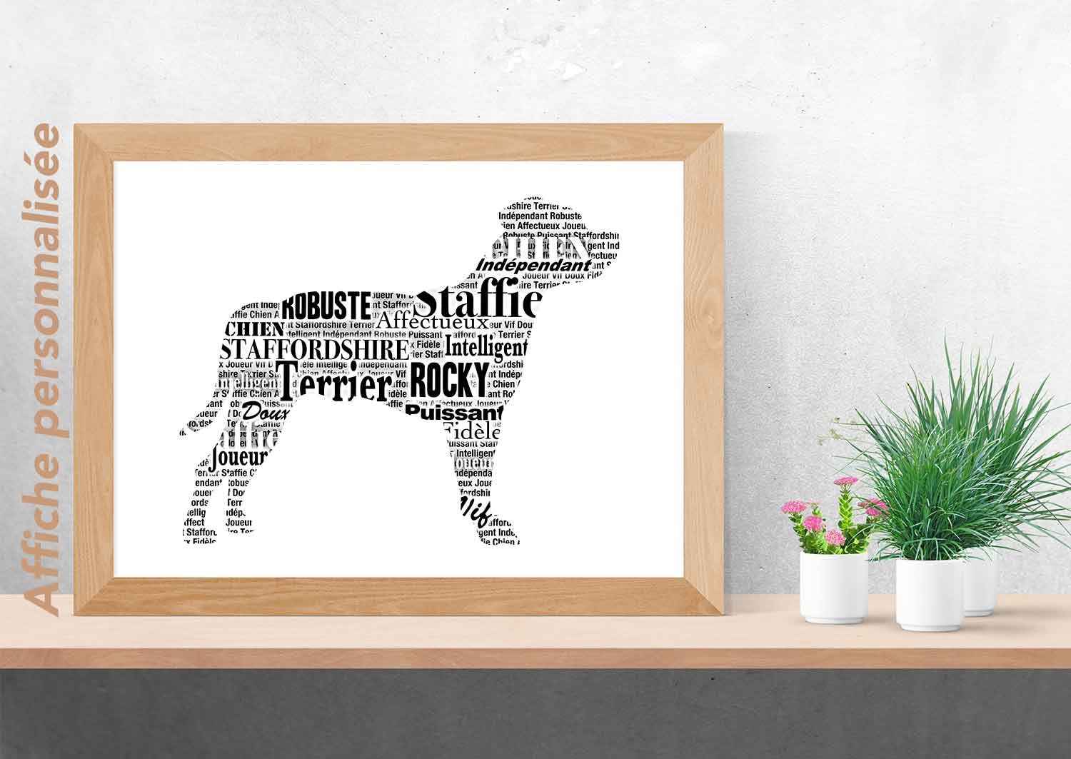 Image 1 - Staffie Staffordshire Bull Terrier typographique